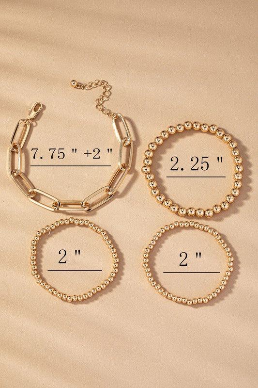 Chunky Chain Bracelet Set