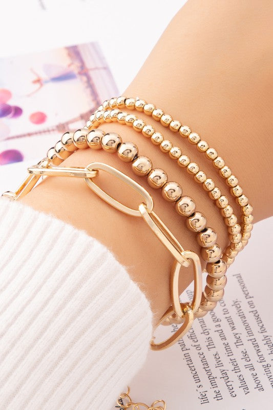 Chunky Chain Bracelet Set