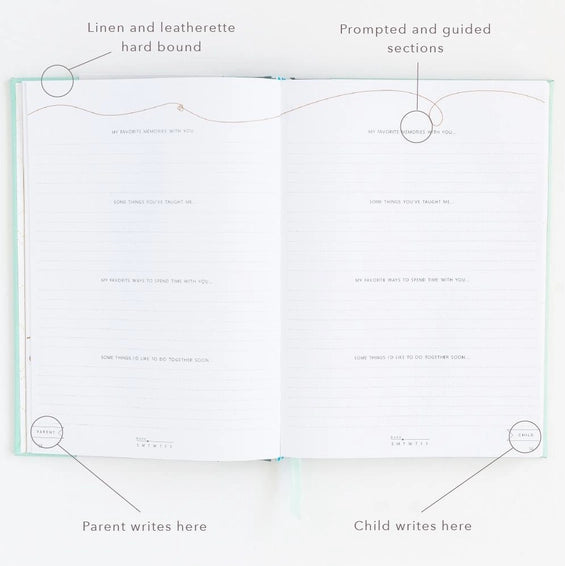Parent-Child Journal in Dusty Blue